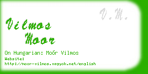 vilmos moor business card
